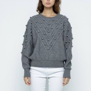 &merci pom pom cable knit sweater